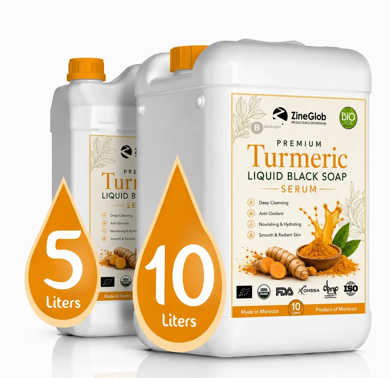 Bulk Turmeric Liquid Black Soap