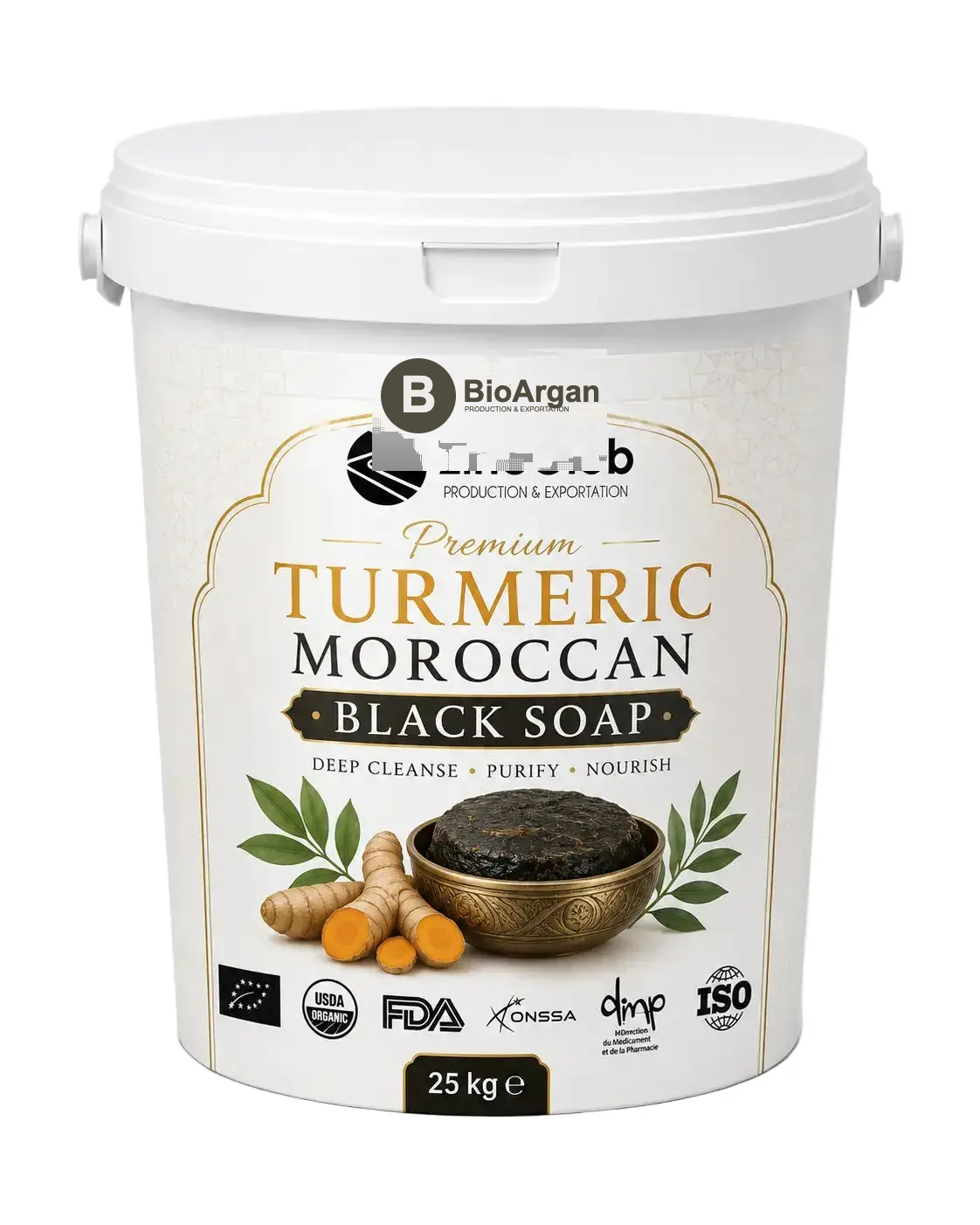 cúrcuma Jabón negro marroquí — a granel — Productos de cúrcuma