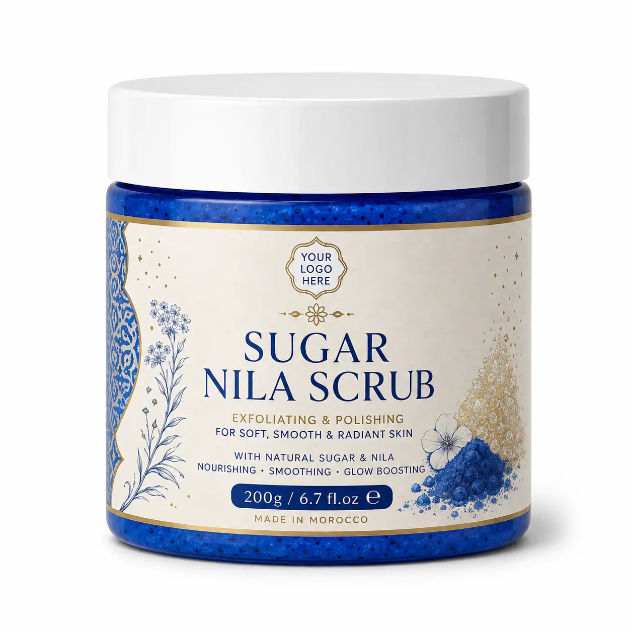 nila Exfoliante de azúcar — a granel — Productos marroquíes de nila