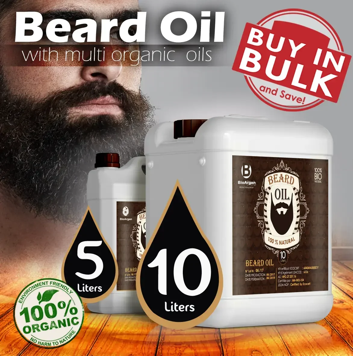 Óleo de argão para barba — a granel — Produtos capilares